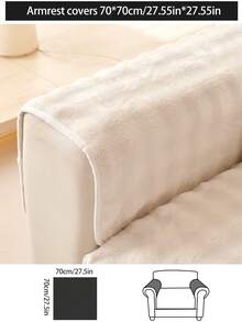 1pc Thick Plush Sofa Cushion Cover, Non-Slip Sofa Protector, Dust-Proof And Dirt-Resistant, Machine Washable, Pet-Friendly, Suitable For All Seasons, Fits 1-4 Seat Sofas, Bedroom, Office, Living Room - White - View 14