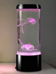 1 件套水母灯，大型圆形 LED 水母灯，变色水族箱灯，USB/电池供电气泡水母夜灯 - 具有生动变色效果的 LED 灯，可用于桌面氛围灯、水母熔岩灯、水母缸灯、助眠夜灯，适用于家庭卧室、房间、办公室 - 变色 LED 水母水族馆氛围灯 - 多色光 - 查看 6