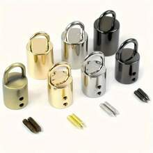 6 fivelas de metal multicoloridas para pendurar com parafusos - liga de zinco durável, ideal para bolsas, carteiras e projetos "faça você mesmo", ferragens para bolsas | Fivelas coloridas | Parafusos inclusos, fivelas para bolsas, fabricação de carteiras "faça você mesmo"