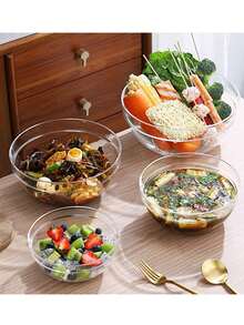 1 件透明沙拉碗、商用塑料防滴圆形果冻碗、塑料碗、蔬菜水果碗、防滴沙拉碗、水果桶、蔬菜、塑料茶碗、圆形碗、适用于厨房、派对、节日和庆祝活动、可重复使用的沙拉碗、服务、厨房准备用的甜点碗、甜点、蘸酱和糖果盘或坚果碗、学校用品 - 無色 - 查看 5