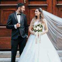 Novia ramo cinta perlas flores artificiales 25 cm accesorio para bodas fiestas regalos cumpleaños verano decoración de hogar artículos para decoración de habitación celebraciones familiares - Blanco - Ver 9