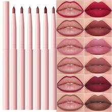 DUNUF 6Pcs Matte Lip Liner Vegan Cream Long-Lasting Tinted Lip Gloss. (#02)