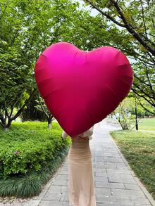 Balon folie în formă de inimă roșu/roz/roz de 63 de inci pentru Ziua Îndrăgostiților, balon inimă super mare potrivit pentru nunți, cereri în căsătorie, aniversări, Anul Nou, decorațiuni de Crăciun, fundal foto, decor de petrecere pentru interior și exterior - Multicolor - Vizualizare 14
