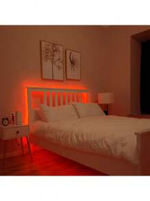 3,3-50ft/1-15m Éclairage décoratif pour rétroéclairage de moniteur TV, bande lumineuse LED RVB avec Bluetooth, bande lumineuse intelligente avec contrôle par application mobile, quatre bandes lumineuses LED