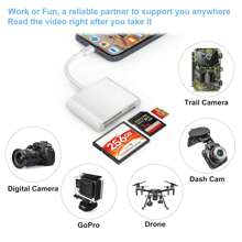 USB C SD Card Reader For Phone 15//Pad, 3-Slot USB Type C To CF/SD/TF Card Adapter Supports Compact Flash/Micro SD Card Compatible With MacBook Pro/Air M1 M2 Android S22 S23