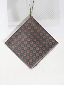 1 件男士休闲优雅花卉图案波西米亚风格手帕口袋巾，适合商务、宴会、派对、送礼