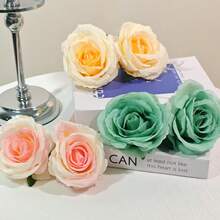 10 件/包 10 厘米人造玫瑰花头，假玫瑰婚礼装饰，婚礼仪式，婚车，酒店背景，花墙，拱门批发 - 彩色 - 查看 2