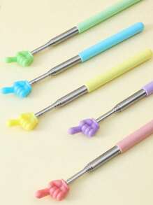 1/3/5 pièces Pointeur en acier inoxydable portable de couleur aléatoire, aide à l'enseignement