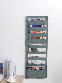 1 Buah Organizer File Gantung Dinding, 9 Kantong Tempat Penyimpanan Majalah di Balik Pintu, Tas Penyimpanan Gantung untuk Kantor dan Ruang Kelas. - MultiWarna - View 5