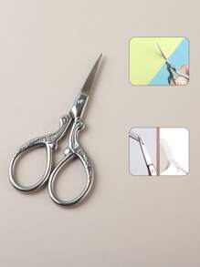 1 pièce Ciseaux de beauté à poignée dégradée en acier inoxydable, coupe-ongles à pointes pointues pour les sourcils, les cils, les stickers pour ongles, les fournitures pour ongles, les outils pour ongles, les outils d'art pour ongles, la rentrée scolaire, les ongles, les outils pour ongles pour les faux ongles, les outils de manucure et de pédicure