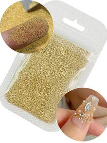 丙烯酸树脂指甲水钻 - 混合设计，可重复密封袋装，夜光 3D 饰品，适用于 DIY 美甲、夏季和节日美甲装饰 美甲用品 美甲 美甲宝石