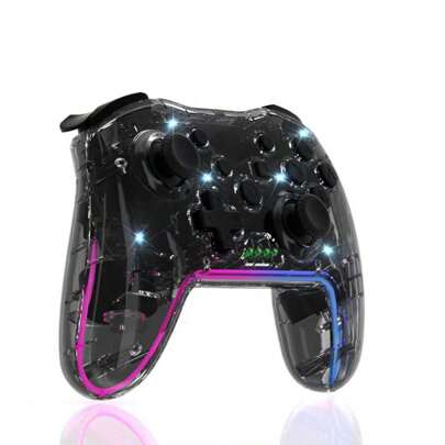 ゲームコントローラー、ワイヤレス、Android、iOS、コンピューター、Switch、ウェイクアップ、振動、モーションセンサー、透明