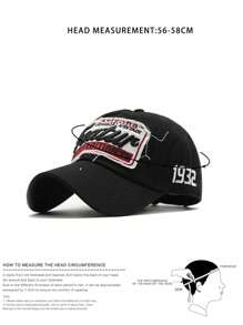 DareSee 1 Stück schwarze Baseballkappe mit besticktem teatur Buchstaben, verstellbar, UV-schützend, atmungsaktiv, stilvoll und vielseitig, geeignet für den täglichen Gebrauch und den Besuch von Musikfestivals, Y2K-Festen und Schulanfang
