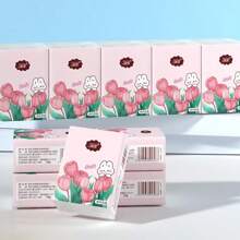 Pañuelos faciales de bolsillo de 3 capas y 6 hojas, servilletas desechables rosas miniatura y lindas, adecuadas para salidas, bodas, fiestas, Halloween, Navidad, Día de San Valentín, regalos del Día de la Madre