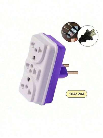 Kit Benjamin t adaptador 10a/20a triplo 3 saidas Universal multiplicador de tomadas casa e Comércio