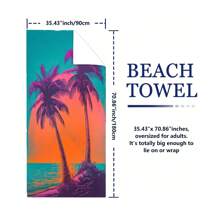 1pc Ultra-Fine Fiber Beach Towel, Suitable For Beach, Bathroom, Swimming, Quick-Drying, Absorbent, Lightweight