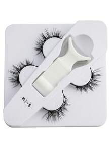 2 Pairs Magnetic Fake Eyelashes With Clips, Handmade Magnetic Crossed Lashes That Don't Require Glue, Suitable For Girls To Elongate Eyes