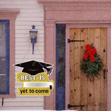 Graduation Front Door Sign 3 Pieces Hanging Paper Sign For Wall Porch Farmhouse Holiday Decoration