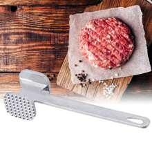 1pc Aluminum Meat Tenderizer, Steak Pounder, Large Size Household Meatball Maker, Beef Hammer, Double-Sided Meat Tenderizer, Aluminum Meat Hammer, Steak Meat Pounding Mallet, Large Household Meat Tenderizing