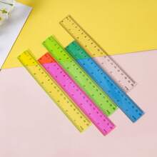 Righello in plastica trasparente, righello stazionario creativo, strumento di misurazione per studenti, righello colorato, forniture scolastiche, ritorno a scuola