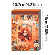 Libro de pegatinas con estampados florales vintage - Colección retro de motivos botánicos y humanos | 20 hojas artísticas con diversos diseños de plantas, flores y figuras | Perfecto para diarios hechos a mano, scrapbooks, fundas de teléfono y manualidades DIY