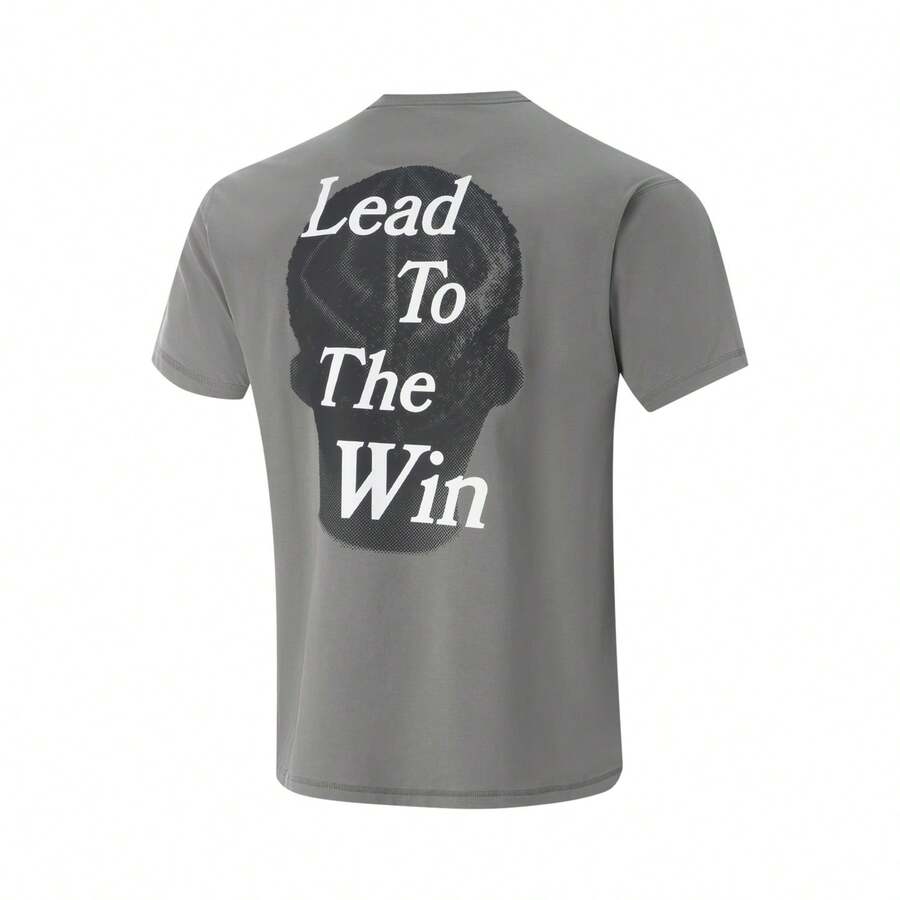 LI-NING 李宁吉米·巴特勒篮球系列男士短袖T恤，2025新款，夏季休闲针织运动服AHSV401 - 瀝青灰 - 查看 1