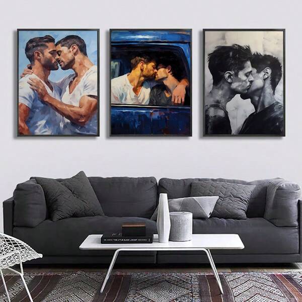 [Instant Canvas Printing] Modern Room Decoration 1 Piece Of LGBT Themed Canvas Art Home Decoration Wall Decoration, "I Choose You" Decoration Home Screen Mural Wall Decoration Poster, Optional Frame Painting, Living Room Decoration, Perfect Holiday Gift