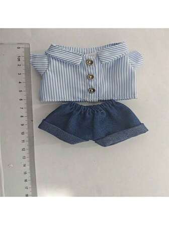 10厘米衬衫牛仔裤套装，适合拉布拉多一代和二代面料。只卖衬衫和牛仔裤，不卖鞋子和娃娃