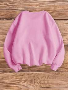 Sudaderas de moda para mujer con texto "80s BABY 90s MADE ME" - Rosa - Ver 2