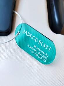 Personalized Acrylic Mini Luggage Tag, Customizable Engraved Travel Gift