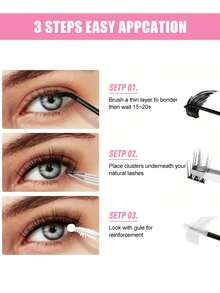 Asiteo 1 Pair 5ml+5ml Dual-Ended Eyelash Glue, Eyelash Cluster Adhesive Sealant, Suitable For DIY Eyelash Extension, Waterproof & Long-Lasting - Multicolor - View 10