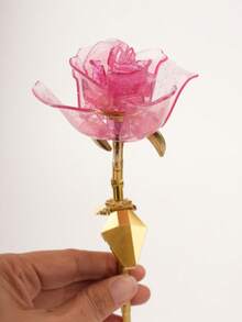 Christmas Decoration 3pcs Creative Valentine's Day Proposal Romantic Rose Flower Model, Simple Splicing Toy, Confession Gift Room Decoration