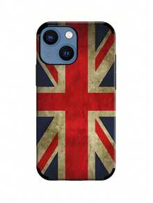 1 Ốp lưng điện thoại bằng da mềm in hình quốc kỳ Mỹ/Anh cổ điển, thiết kế sọc sáng tạo, ốp lưng bảo vệ chống bụi tương thích với Apple 17 Pro Max/16 Pro Max/12pro/13/14plus/15promax/16promax11//13Pro, quà tặng ngày lễ - Gỗ đỏ - Xem 17