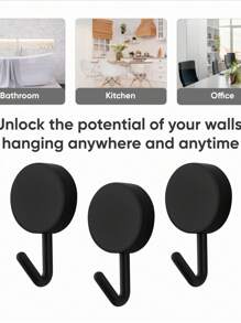 1-Piece Set Of No-Hole Colorful Hooks/Clothes Hangers - Cute And Strong Adhesive Hooks - Wall Mountable Sticky Hooks - Solid Color Round Mini Hooks