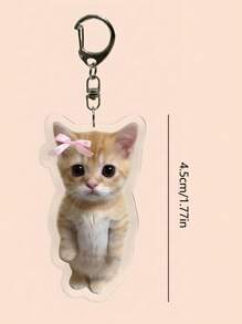 1 Uroczy model kota, smutny płaczący kociak z akrylowym brelokiem/torbą, smycz, prezent na imprezę, dekoracja telefonu komórkowego z motywem zwierzęcym, idealny prezent dla przyjaciół, akcesoria samochodowe, brelok do torby, plecak do szkoły, litera gotyckie, rok 2019