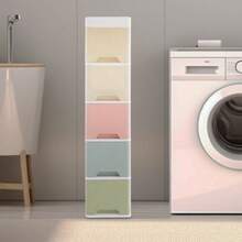 Narrow Floor Bathroom Storage Cabinet With Slide Out Drawers For Small Space - 1 - View 4