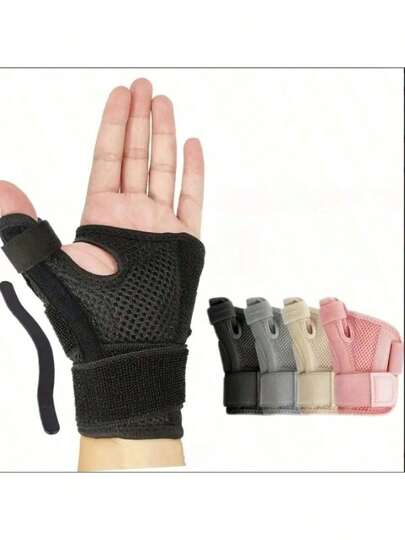 1 pieza Muñequera de soporte para el pulgar - Se ajusta a la mano izquierda o derecha - Talla universal, apto para hombres y mujeres, soporte para el pulgar para la mano o el dedo