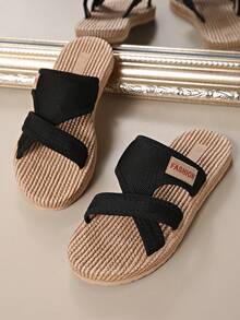 Damskie płaskie sandały, styl wakacyjny, miękka podeszwa, duże rozmiary, klapki plażowe, odpowiednie na lato