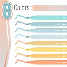 Mr. Pen- Aesthetic Highlighters, 8 Pcs, Chisel Tip, Pastel Colors, Cute Highlighters Assorted Colors - Màu Pastel 2 - Xem 2