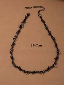 Chuỗi vòng cổ trang trí hình học - màu đen - Xem 2