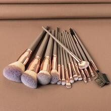 17P/15P Professional Makeup Brush Set | 3-Color Fibers, Cruelty-Free Face & Eye Brushes, Includes Foundation, Blush, Eyeshadow, Contour & Eyebrow Tools For Flawless Application (Travel Gift For Women)
