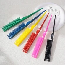 1/3/5pcs Anti-Static Plastic Hair Comb - Fine Tooth Portable Easy To Manage Hair - Simple Plastic Comb For Home Use - Suitable For Men And Women Beauty Home Hair Accessories - Multicolor - View 9