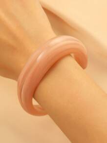 1 Stück elegantes und einzigartiges mehrfarbiges offenes Armband für Frauen, modischer Schmuckzubehör mit asymmetrischer welliger Linie und Farbverlauf aus Harz, hervorragend für den täglichen Gebrauch, am Strand, zum Reisen und als Geschenk