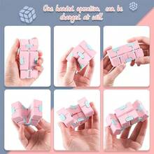 Magic Cube With Stress Relief Pockets, Colorful Finger Flip Cube Toys, Creative Infinity Cube Toys - Multicolor - View 4