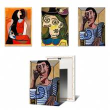 1 pieza/3 piezas Obra de arte de pared Pósteres con marco opcional Vintage Pop Arte del artista Pablo Picasso Arte clásico Impresión en lienzo Póster Estilo cubista Arte abstracto de personaje Pintura artística de pared Adecuado para decoración del hogar Sin marco/Con marco Lienzo Artístico - Multicolor - Ver 31