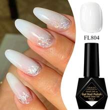 FOUR LILY 10ml 牛奶啫喱橡胶底油 - 裸色可卸半永久指甲凝胶 - 彩色 - 查看 10