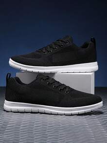 男士新款网眼透气运动鞋，尺码 39-46（请订购大一码），轻便休闲鞋适合夏季城市健身、徒步旅行、户外散步，时尚百搭休闲鞋，舒适防滑运动鞋，适合休闲、户外、通勤、工作、派对、万圣节、校园、学生、教师、青年、中年、旅行，系带平底鞋