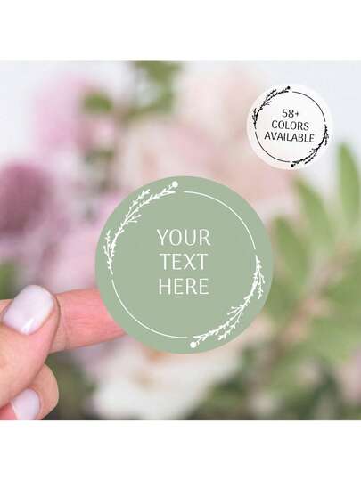 Custom Round Stickers, Vinyl Stickers Wedding, Personalized Thank You Stickers Business, Sage Party Favor Labels, Custom Circle Stickers,School Supplies,Back To School