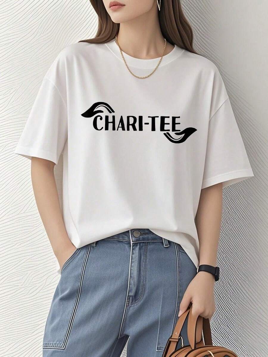 Camiseta del campeonato de fútbol 2025 Camiseta cómoda de cuello redondo 100 % algodón para mujer - Blanco - Ver 1
