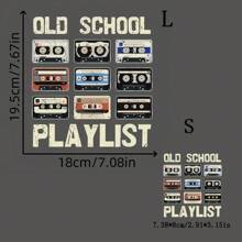 1/2/3 Piezas Pegatinas de transferencia de calor con diseño de casete de vinilo vintage - Diseños mixtos multicolor, Parches termoadhesivos aptos para personalizar camisetas, vaqueros, bolsos - Decoraciones de música retro, Calcomanías de vinilo duraderas personalizables, Aplicaciones para ropa, Accesorios, Estilo antiguo